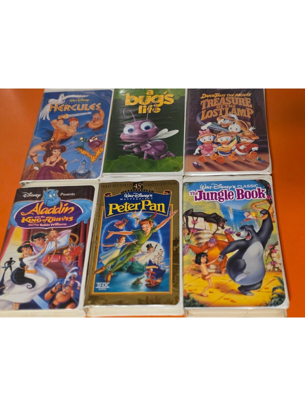 Disney cartoon VHS lot
